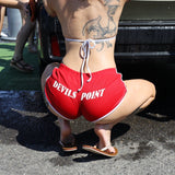 Bikini Car Wash Red Track Shorts