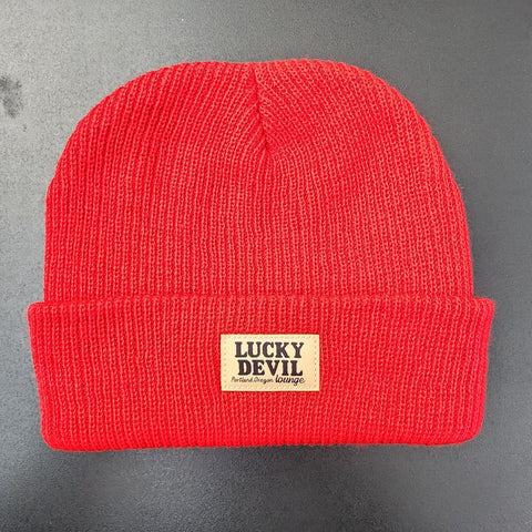 Lucky Devil Rib Knit Beanie